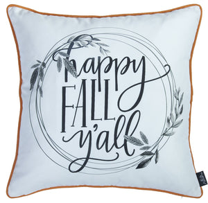 Set of 2 18" Thanksgiving Quote Throw Pillow Cover in Multicolor