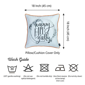 Set of 2 18" Thanksgiving Quote Throw Pillow Cover in Multicolor