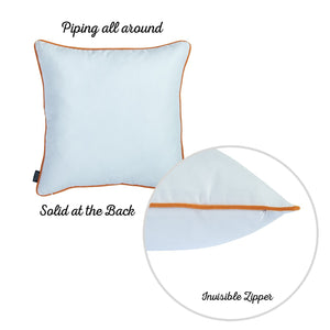 Set of 2 18" Thanksgiving Pie Throw Pillow Cover in Multicolor