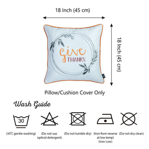 Set of 2 18" Thanksgiving Pie Throw Pillow Cover in Multicolor