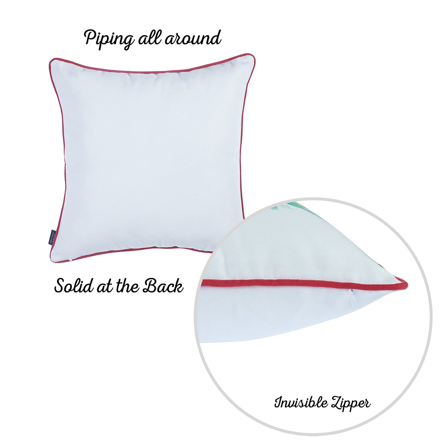 Set of 2 18" Christmas Trees Throw Pillow Cover in Multicolor