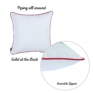 Set of 2 18" Christmas Trees Throw Pillow Cover in Multicolor