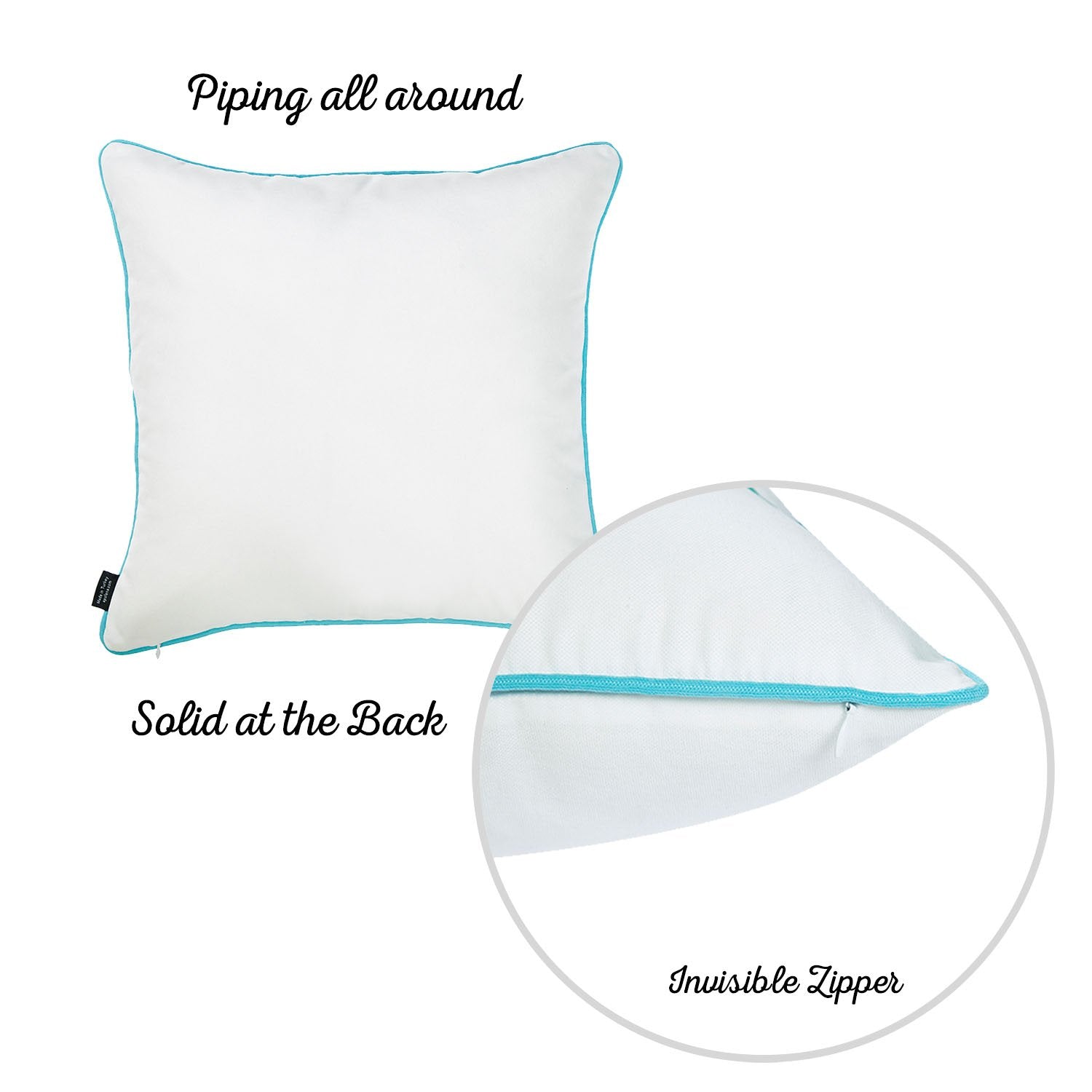 Set of 2 18" Sea Shine Summer Throw Pillow Cover in Multicolor