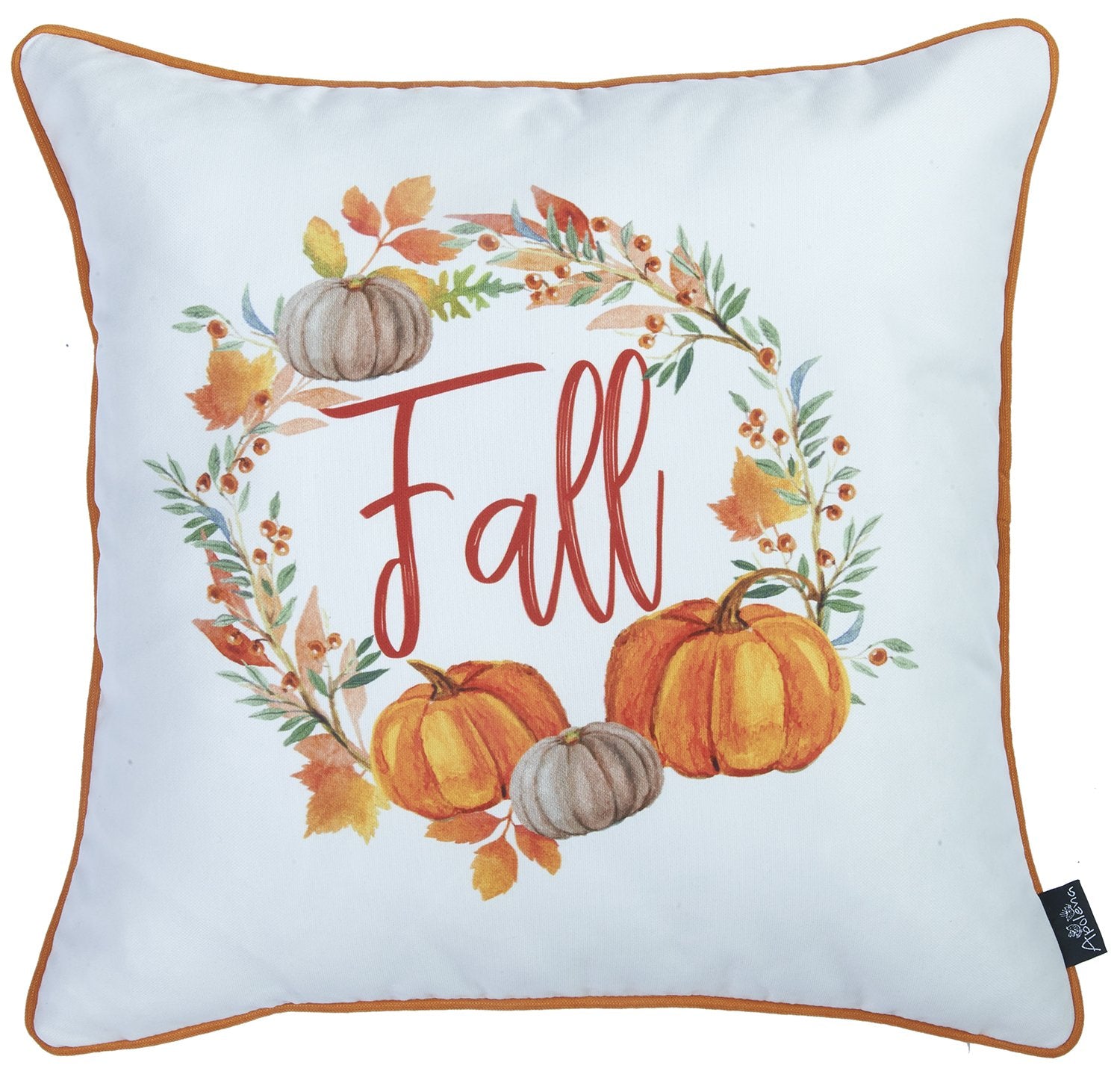 Set of 2 18" Fall Thanksgiving Pumpkin Throw Pillow Cover in Multicolor