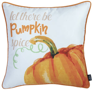 Set of 2 18"  Fall Season Pumpkin Pie Throw Pillow Cover in Multicolor