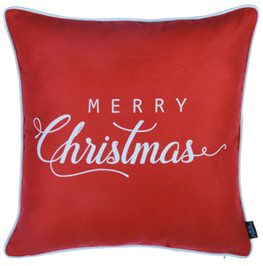 Set of 4 18" Merry Christmas Throw Pillow Cover in Multicolor