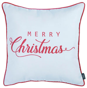 Set of 2 18" Merry Christmas Throw Pillow Cover in Multicolor