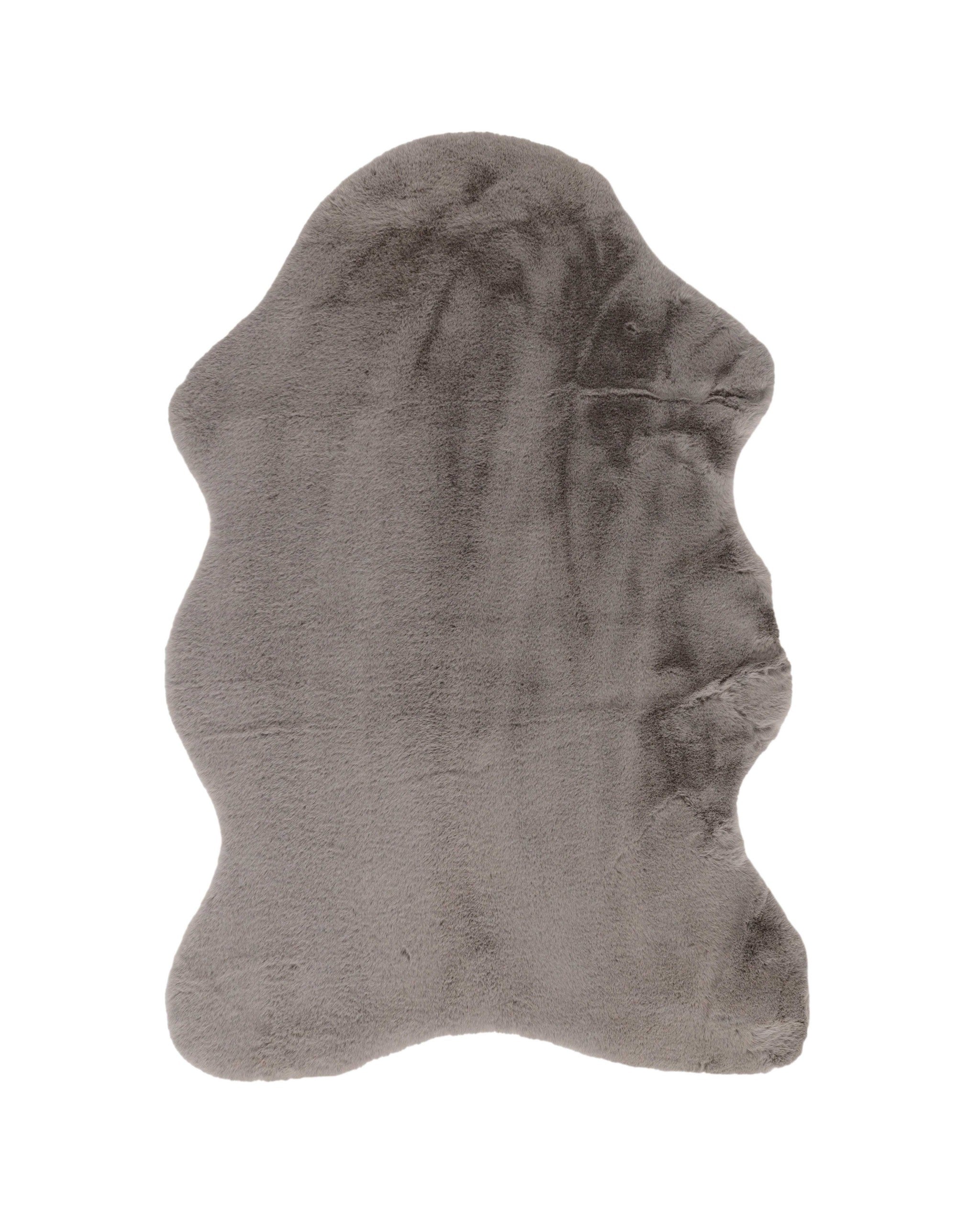 Luxe Faux Rabbit Fur Sheepskin Rug 2 x 3   - Grey