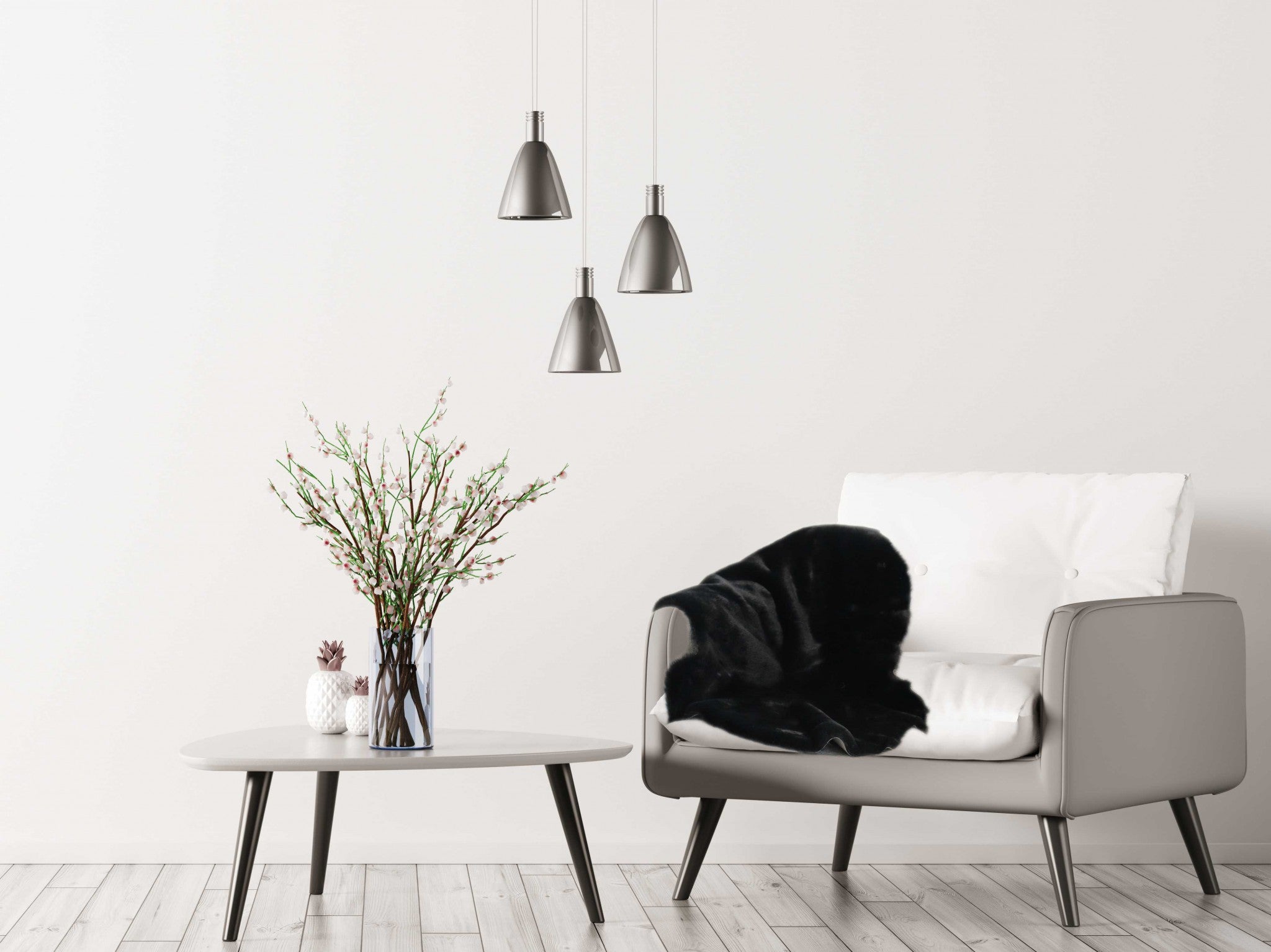 Luxe Faux Rabbit Fur Sheepskin Rug 2 x 3   - Black