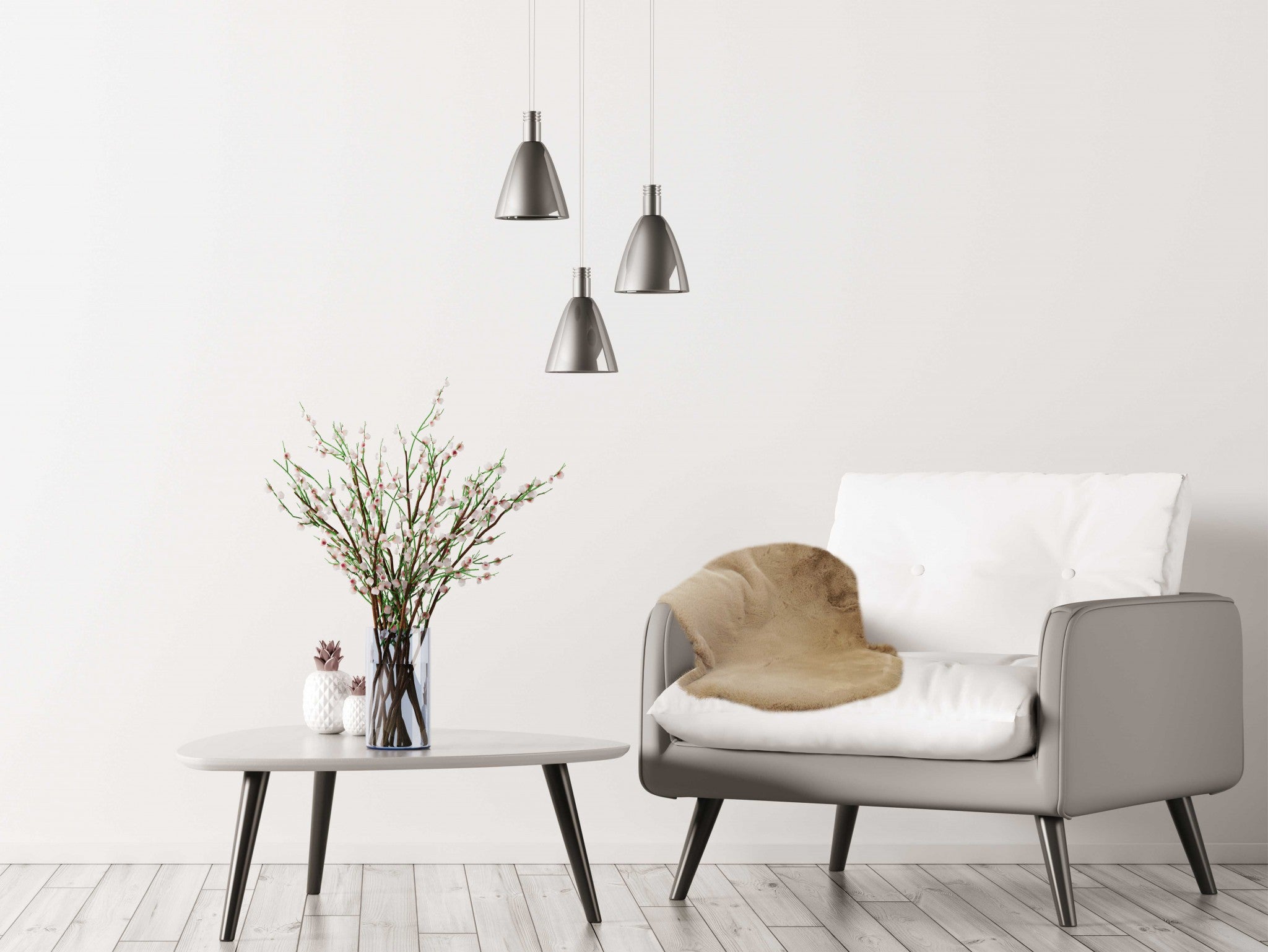 Luxe Faux Rabbit Fur Sheepskin Rug 2 x 3   - Taupe