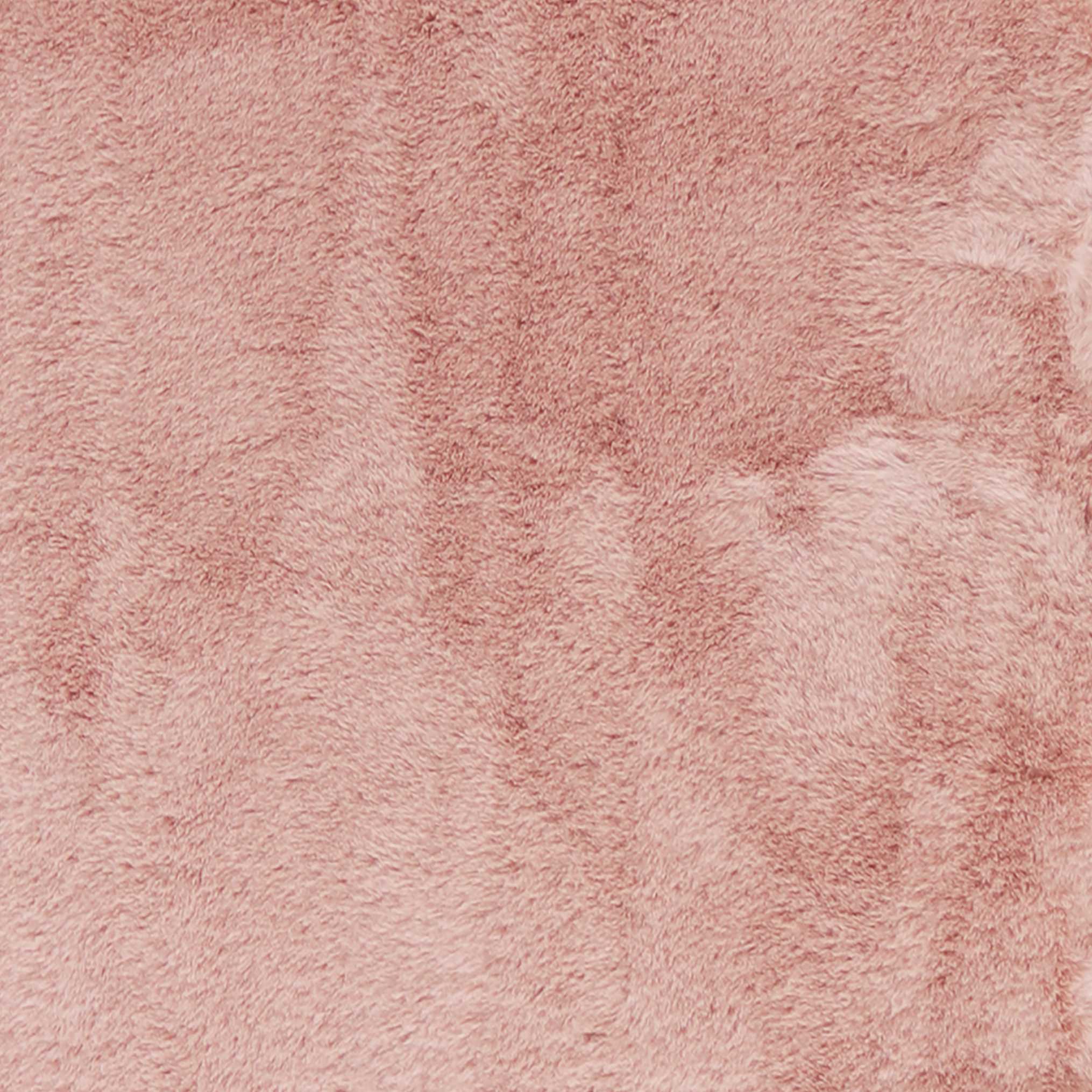 Luxe Faux Rabbit Fur Sheepskin Rug 2 x 3   - Blush Pink