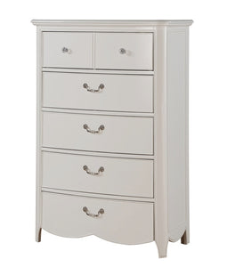 52" White 6 Drawer Chest Dresser