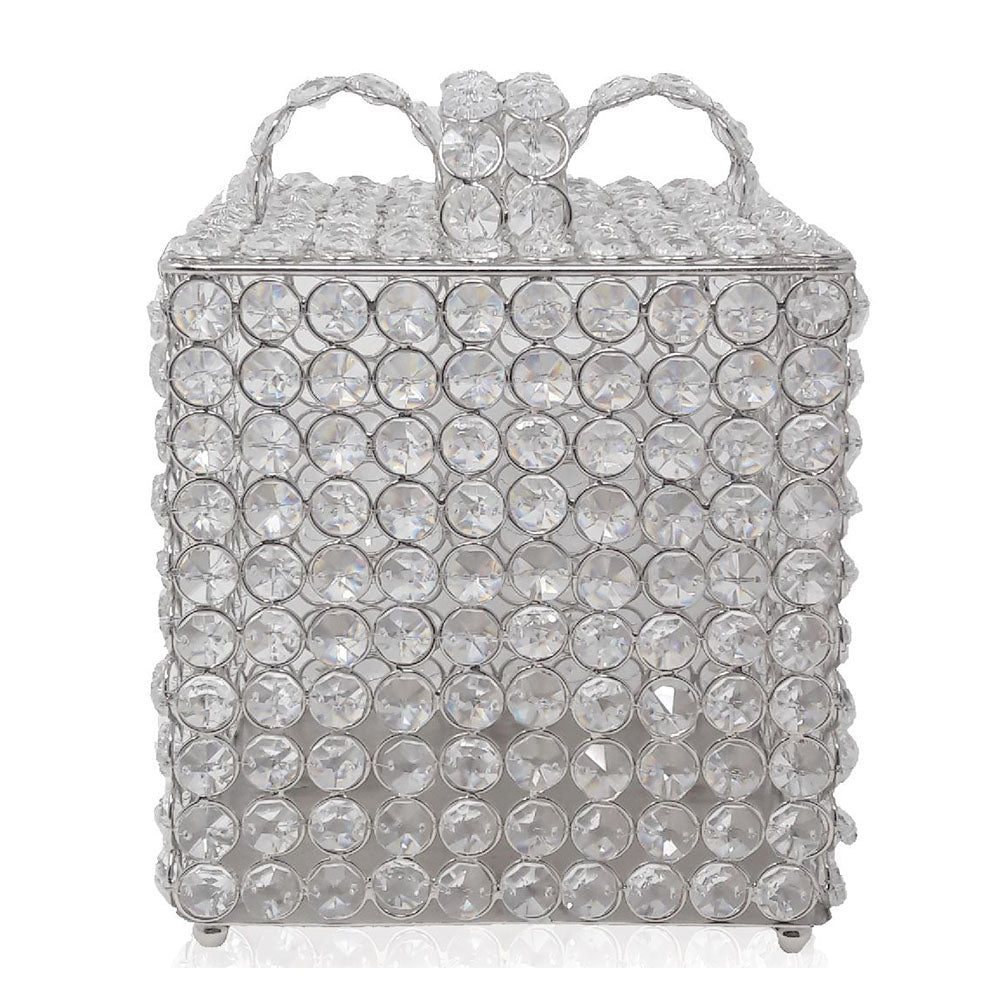 Handcrafted Faux Crystals Gift Box Sculpture