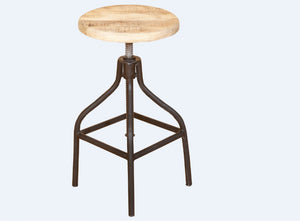 Set of 2 Sheesham Wood Coffee Tables with Black Metal Legs