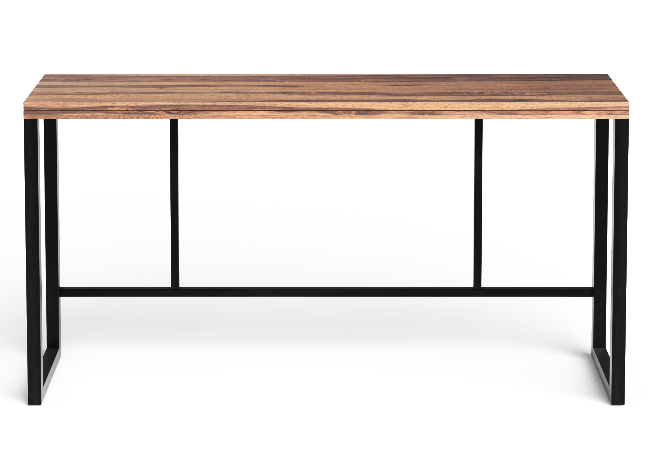 Sheesham Wooden Bar Table with Black Metal Legs