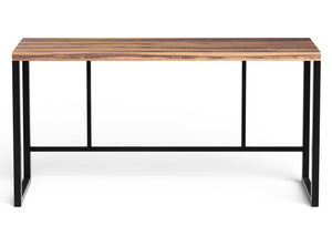 Sheesham Wooden Bar Table with Black Metal Legs