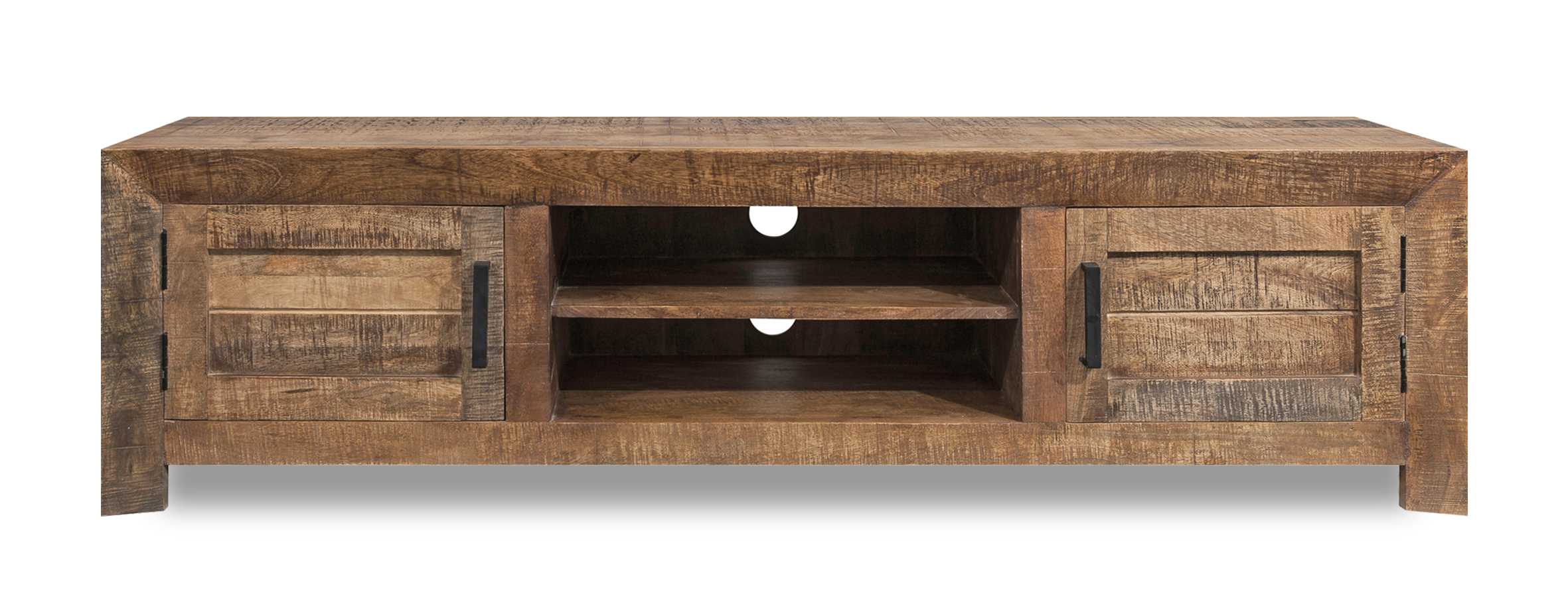 2 Door Solid Mango Wood Media Console