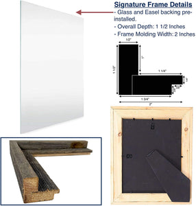8.5" x 11" Natural Weathered Gray Picture Frame