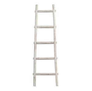5 Step White Decorative Ladder Shelve