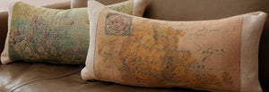 Oatmeal Yellow and Purple Flower Decorative Pillow