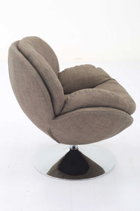 Khaki Tan Fabric Swivel Accent Chair