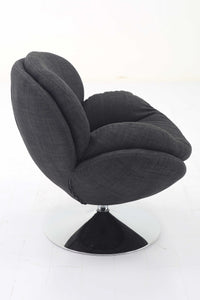 Anthracite Grey Fabric Swivel Accent Chair