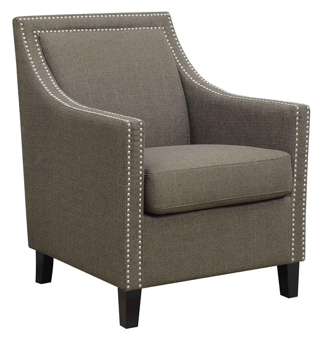Brown Upholstered Accent Chair