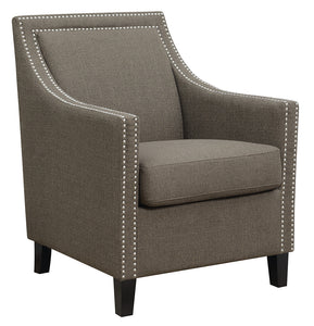 Brown Upholstered Accent Chair