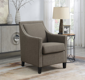 Brown Upholstered Accent Chair