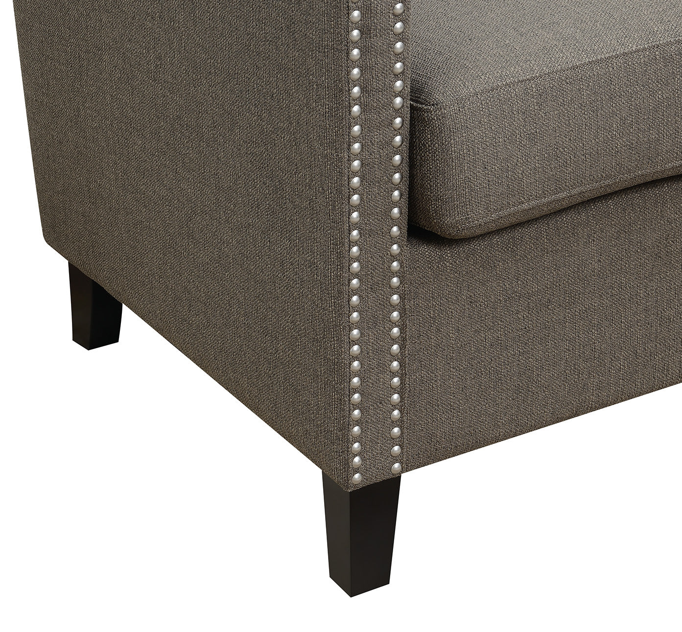 Brown Upholstered Accent Chair