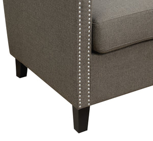 Brown Upholstered Accent Chair