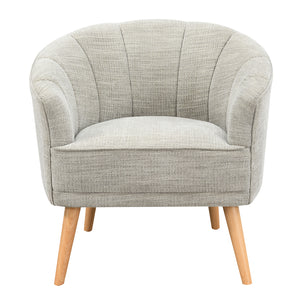Stone Upholstered Accent Chair in Stone