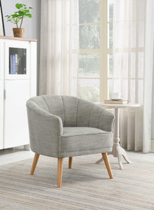 Stone Upholstered Accent Chair in Stone