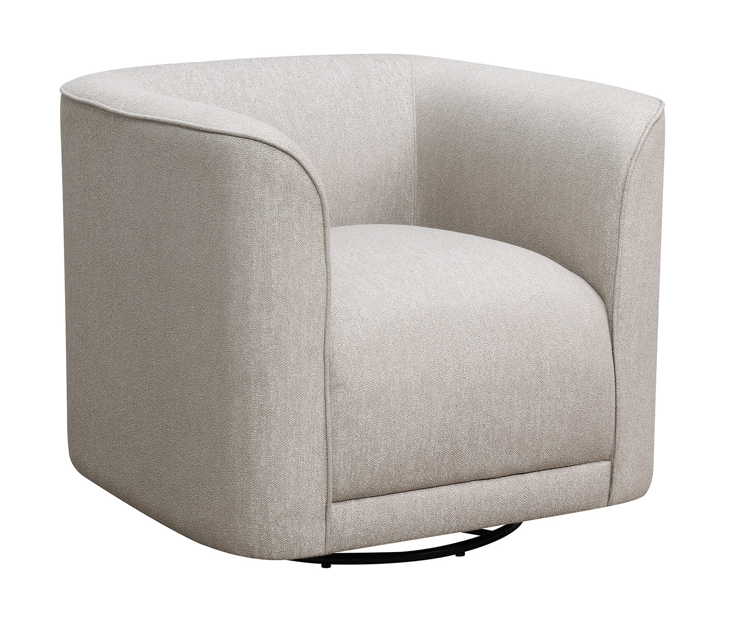 Oversized Creamy Beige Upholstered Accent Chair