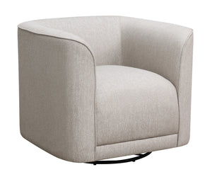 Oversized Creamy Beige Upholstered Accent Chair