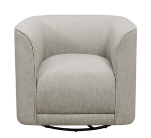 Oversized Dusty Gray Upholstered Accent Chair