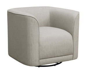 Oversized Dusty Gray Upholstered Accent Chair