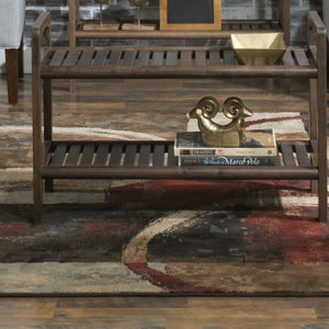Rectangular Large Solid Wood Dining Bench in Antique Chesnut