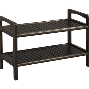 Rectangular Lardge Solid Wood Dining Bench in Espresso