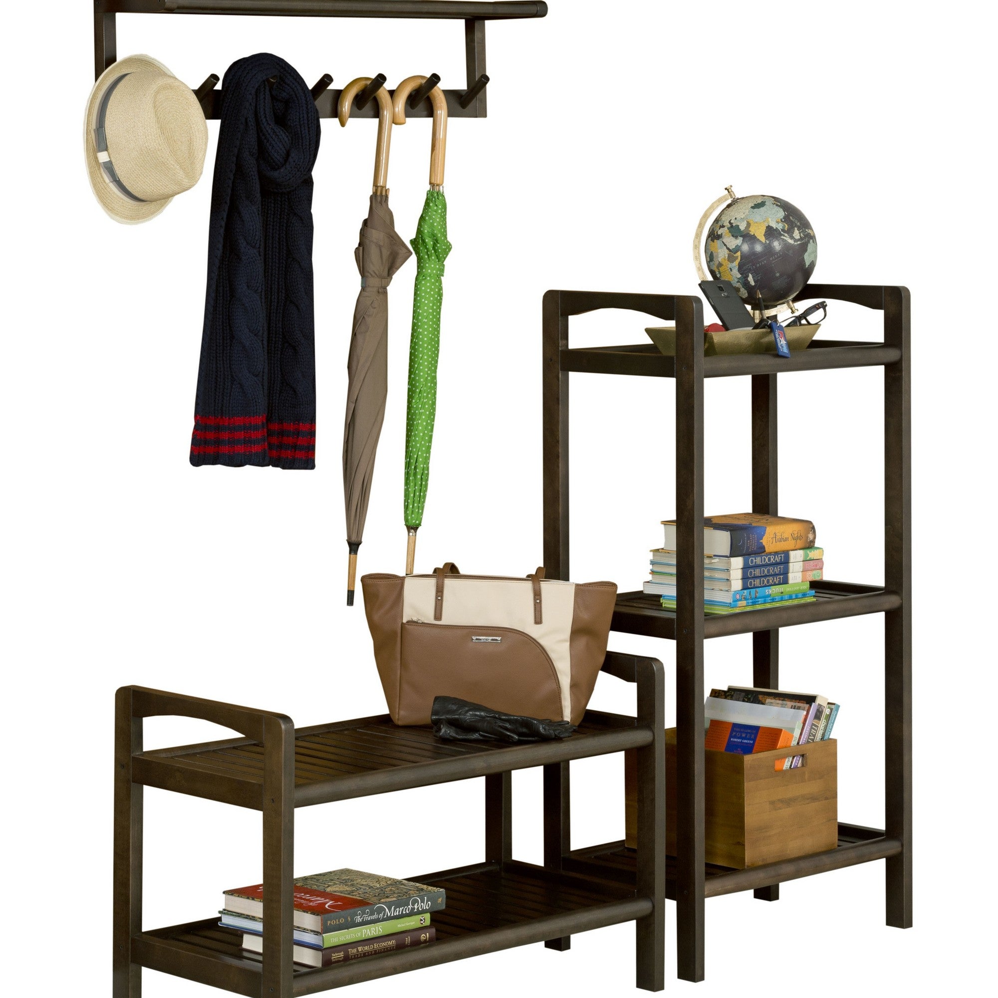 Rectangular Lardge Solid Wood Dining Bench in Espresso
