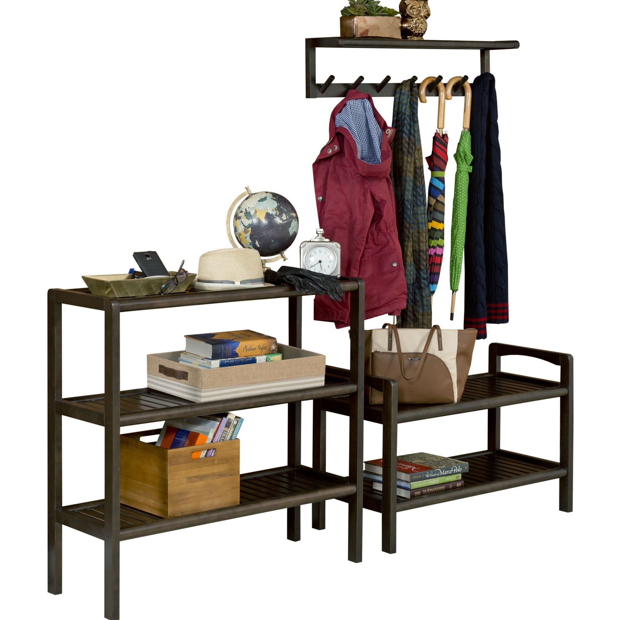 Rectangular Lardge Solid Wood Dining Bench in Espresso
