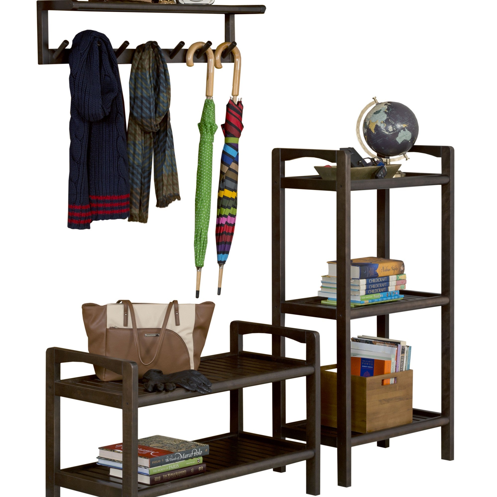 Rectangular Lardge Solid Wood Dining Bench in Espresso
