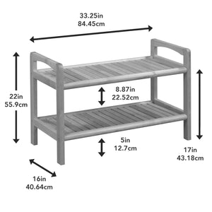 Rectangular Large Solid Wood Dining Bench in White
