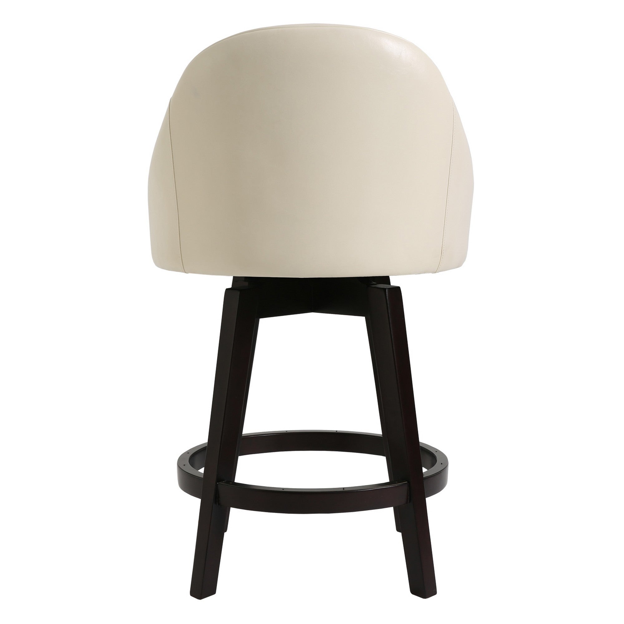 39" Ivory Hardwood Frame Upholstered Bar Stool