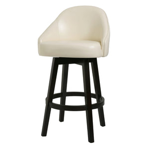 43" Ivory Hardwood Frame Upholstered Bar Stool