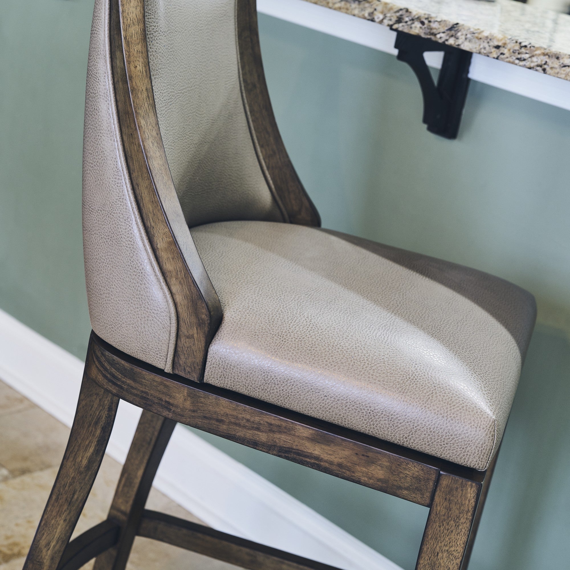 45" Honeysuckle Rubber Wood Bar Stool