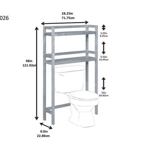 48" Bathroom Extra Storage with 2 Shelves in White