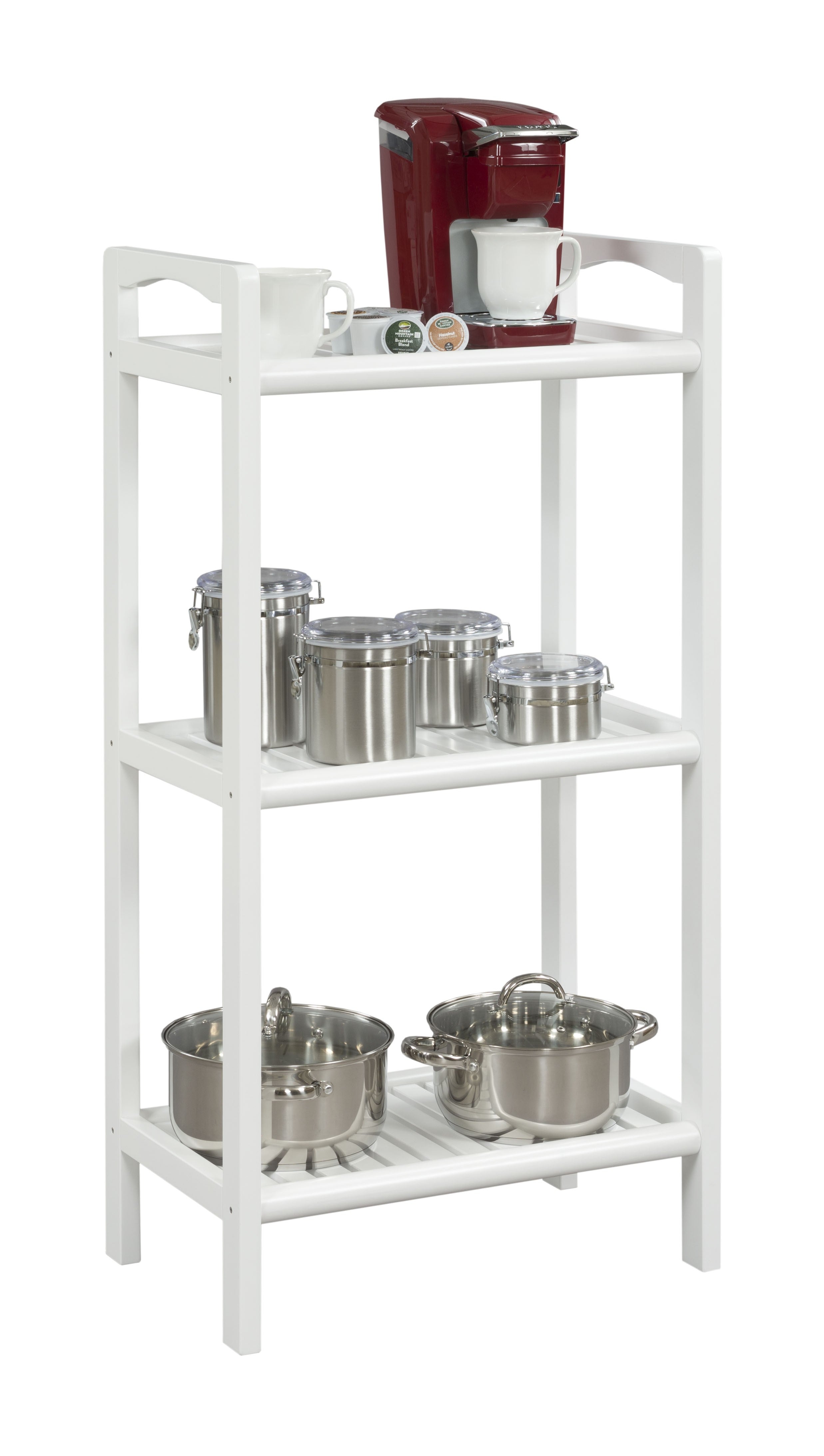 46" Bookcase with 3 Shelves in White
