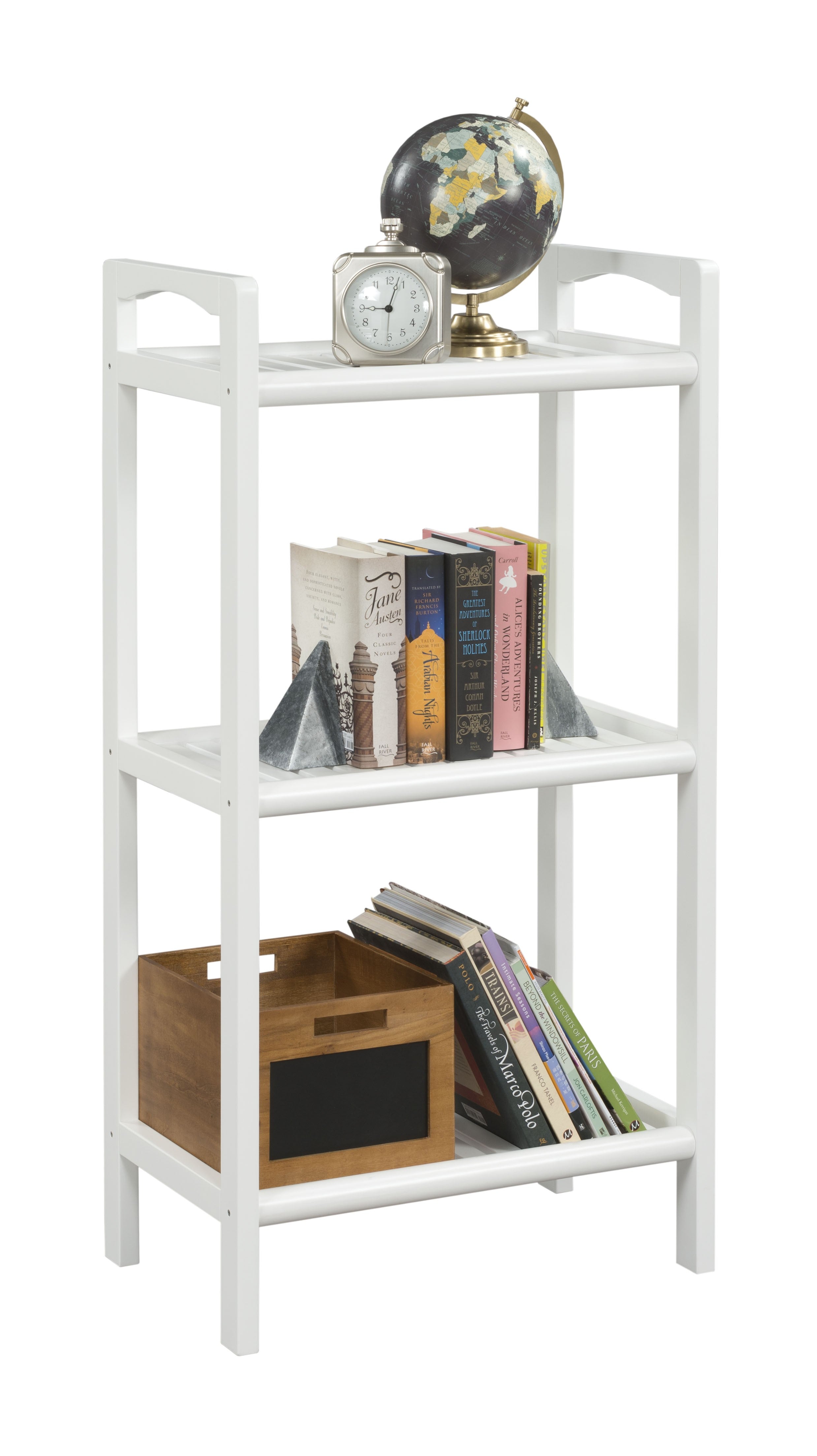 46" Bookcase with 3 Shelves in White