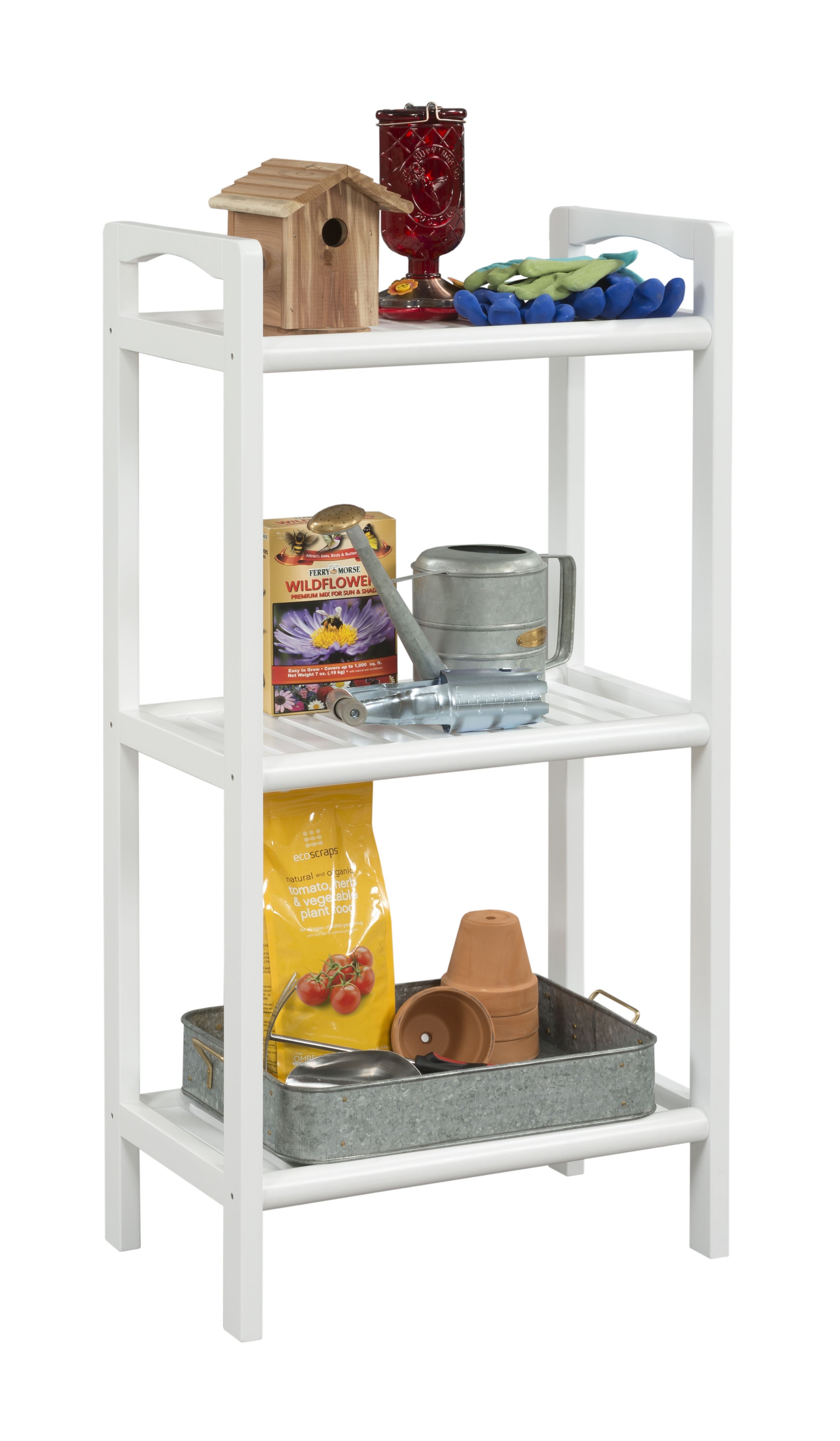 46" Bookcase with 3 Shelves in White
